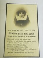 Dworp - Eerweerde Zuster Maria Odrada ( Catharina Berghmans) 1897-1927 - Obituary Notices