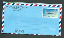 New Caledonia 1996 100f Aerogramme Air Caledonie Folded Unused Surface Rub - Lettres & Documents