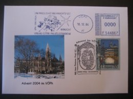 Österreich 2004- Freistempel VÖPh- Weihnachtsgrüsse Freistempel Und Sonderstempel Auf Schmuckbeleg 2004 - Franking Machines (EMA)