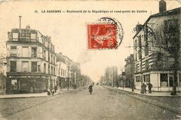 La Garenne * Boulevard De La République Et Rond Point Du Centre * Boulangerie Centrale * Buvette - La Garenne Colombes