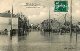 Alfortville * Inondé Inondations * La Rue Véron Prise De La Place Victor Hugo * Crue Du 29 Janvier 1910 - Alfortville