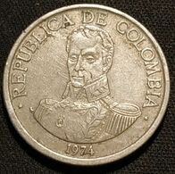 COLOMBIE - COLOMBIA - 1 PESO 1974 - KM 258.1 - Simon Bolivar - Petite Date - Colombia