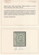 1889 Umberto I 45 C. MH Certificato ++++ - Nuevos