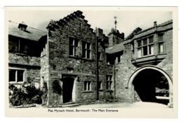 Ref 1394 - Real Photo Postcard - Plas Mynach Hotel - Barmouth Merionethshire Wales - Merionethshire