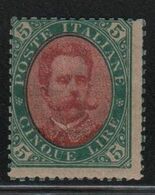 1889 Umberto I 5 L. MH - Ongebruikt