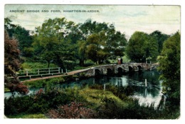 Ref 1395 - 1907 Postcard - Ancient Bridge & Ford Hampton In Arden - Solihull Warwickshire - Andere & Zonder Classificatie