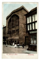 Ref 1395 - Early Postcard - Women & Prams Outside St. Mary's Hall Coventry - Warwickshire - Coventry