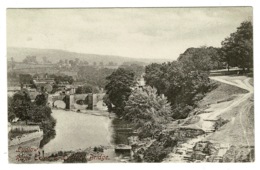 Ref 1396 - 1907 Postcard - River Teme Ludlow - Shropshire Salop - Manor Park Essex Arrival Cancel - Shropshire