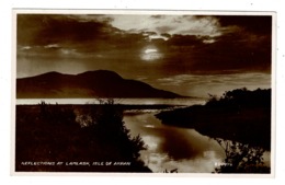 Ref 1396 - Real Photo Postcard - Reflections At Lamlash - Isle Of Arran Scotland - Ayrshire