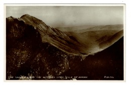 Ref 1396 - Real Photo Postcard - The Saddle From The Witches Step - Isle Of Arran Scotland - Ayrshire