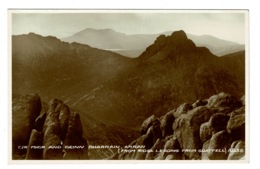 Ref 1396 - Real Photo Postcard - Cir Mhor & Beinn Bharrain - Isle Of Arran Scotland - Ayrshire