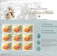 TIMBRE CANADA OBLITERE 2000 - Bloc - Pochette - Le Centenaire De La Reine Mère. - Blocks & Sheetlets