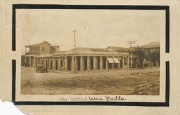 Real Photo  San German Holguin Una Calle. Farmacia . Pharmacy . Damaged Corner . - Cuba