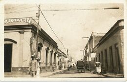 Real Photo  Bayamo Calle De Vaco . Farmacia . Pharmacy . Advert Coca Cola . Ice Cream Seller - Cuba