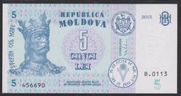 Moldova 5 Lei 2015 Pnew UNC - Moldavie