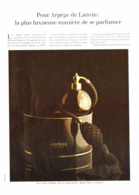 PUB PARFUM " ARPEGE " De " LANVIN " 1976  ( 3 ) - Unclassified