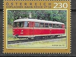 AUSTRIA, 2020, MNH, TRAINS, ROTER BLITZ, GRAZ KOFLACHER RAILWAY CLASS VT-10,1v - Treni