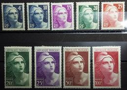 FRANCE Yv N°725 à 733  Marianne De Gandon (9 Valeurs) Neuf* MH - Unused Stamps