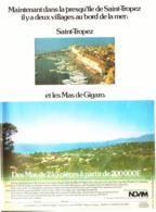 PUB RESIDENCES  " LES MAS De GIGARO  " SAINT-TROPEZ   1976 ( 1 ) - Côte D'Azur