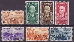 Ethiopia Italiana 1936 Mi. 1-7 Kaiser Viktor  Emanuel III. Complete Set O/MH* (2 Scans) - Ethiopië
