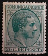 España: Año. 1878 - (Rey Alfonso XII) N.º  *196 - Dent. 14 De Peine. - Nuevos