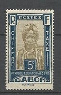 GABON Taxe  N° 12 NEUF* INFIME  TRACE DE CHARNIERE / MH - Postage Due