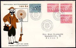 SWEDEN 1960 Centenary Of Volunteer Shooters FDC.  Michel 459-60 - FDC