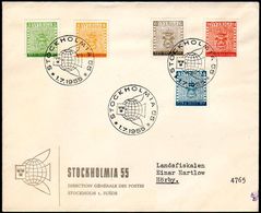 SWEDEN 1955 Swedish Stamp Centenary II FDC.  Michel 406-10 - FDC