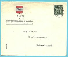 768 Op Brief Stempel DAMME (VK) - 1948 Export