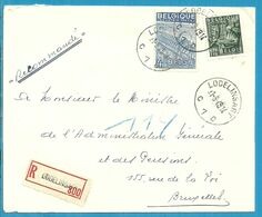 768+771 Op Brief Aangetekend Stempel LODELINSART  (VK) - 1948 Export