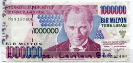 - Billet De 1 Mylion - Turquie, Bir 100 000 Turk Lisari, 1970, Bon état, Pas De Scotch,  Scans. - Turquie