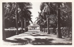 Laie Oahu Hawaii, Road ApproachingTemple, C1940s/50s Vintage KH Real Photo #H-359 Postcard - Oahu