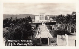 Laie Oahu Hawaii, Early View Of Mormon Temple, C1910s/20s Vintage Real Photo Postcard - Oahu