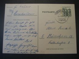 Deutschland BRD Ganzsache 1968- Postkarte Aus Orsenhausen Nach München - Postkarten - Gebraucht