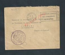 MILITARIA LETTRE EN FRANCHISE MILITAIRE CACHET 1er Reg + GRIFFE  DU TRAIN LE MAJOR OB PARIS XV : - Armeestempel (vor 1900)