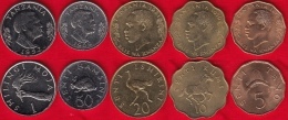 Tanzania Set Of 5 Coins: 5 Senti - 1 Shilingi 1976-1992 AU - Tansania