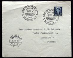 Greenland 1954 SAS First Flight Sdr. Strömfjord - Copenhagen 15-11-1954 ( Lot 190 ) - Storia Postale