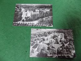 VINTAGE UK SUSSEX: ARUNDEL Castle From The Air X2 North West + South East B&w Aerial - Arundel