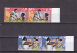 Cuba Nº 5615sd Al 5616sd SIN DENTAR En Pareja - Imperforates, Proofs & Errors