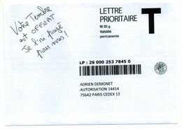 Entier  -- Enveloppe Réponse  Suivie  T ---DEMONET --- NEUF  .....à Saisir - Cartes/Enveloppes Réponse T