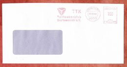 Brief, Francotyp-Postalia B23-0372, TTK Tontaubenklub Sachsenwald, 100 Pfg, Wohltorf 1990 (96840) - Marcofilie - EMA (Printmachine)
