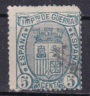 Spagna, 1875 - 5c Coat Of Arms - Nr.MR3 Usato° - Tasse Di Guerra