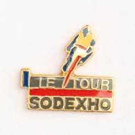 Pin's LE TOUR - SODEXHO - Le Cycliste En Maillot Jaune - J507 - Cyclisme
