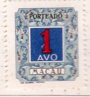 PIA - MACAO - 1952  - Segnatasse   - (Yv 56) - Impuestos