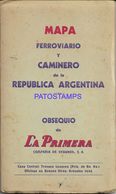 140865 ARGENTINA MAPA FERROVIARIO Y CAMINERO PUBLICITY LA PRIMERA COMPAÑIA DE SEGUROS NO POSTAL POSTCARD - Sin Clasificación