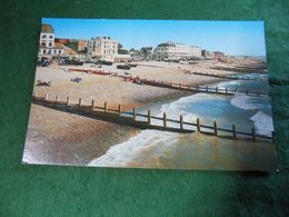 VINTAGE UK SUSSEX: WORTHING Beach From Pier Colour Salmon - Worthing