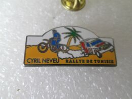 PIN'S    RALLYE  DE TUNISIE   CYRIL  NEUVEU - Rallye
