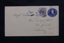 ETATS UNIS - Vignette Croix Rouge De 1909 Sur Entier Postal Pour La Suisse - L 68367 - 1901-20