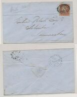 Great Britain 1850 Postal History Rare 1d Red Cover Plymouth To Launceston DG.001 - Lettres & Documents