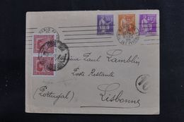 PORTUGAL - Utilisation De Timbres Poste Pour Taxe De Poste Restante De Lisbonne En 1938 Sur Enveloppe De Paris - L 68380 - Postmark Collection